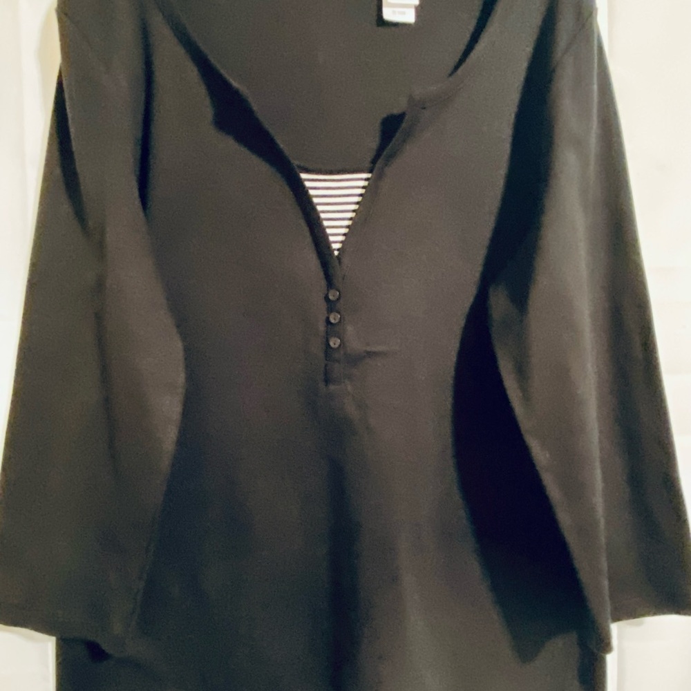 Liz & Co. Women's Black Long Sleeve Top XL - Picture 9 of 11